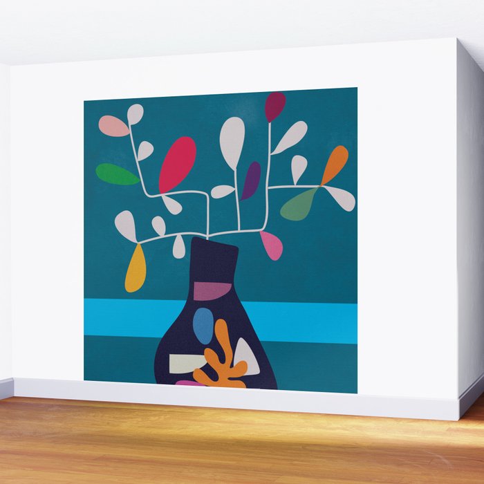 Vase of Vibrance 1 Wall Mural Gallery Image 2