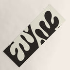 Matisse Inspired Yin Yang Leaf Cutouts in Black & Off White Yoga Mat Gallery Image 1