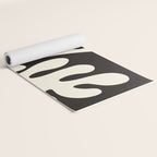 Matisse Inspired Yin Yang Leaf Cutouts in Black & Off White Yoga Mat Gallery Image 2