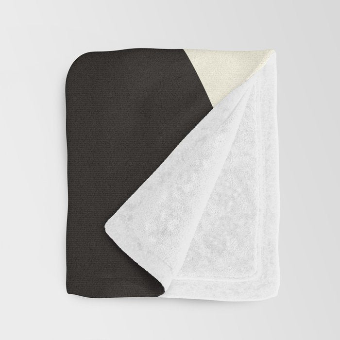 Matisse Inspired Yin Yang Leaf Cutouts in Black & Off White Throw Blanket Gallery Image 3