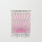 Le Soleil | 01 - Retro Sun Print Pink Aesthetic Preppy Decor Modern Abstract Sunshine Wall Hanging Gallery Image 1
