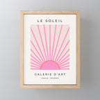 Le Soleil | 01 - Retro Sun Print Pink Aesthetic Preppy Decor Modern Abstract Sunshine Mini Art Print Gallery Image 1
