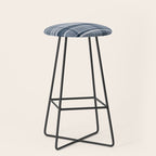 Blue Plaid Pattern, Geometric Art Stool Gallery Image 1