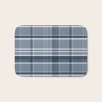 Blue Plaid Pattern, Geometric Art Bath Mat Gallery Image 1