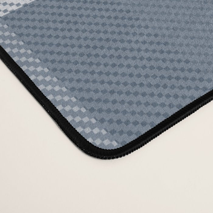 Blue Plaid Pattern, Geometric Art Desk Mat Gallery Image 4