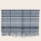 Blue Plaid Pattern, Geometric Art Wall Hanging Gallery Image 1