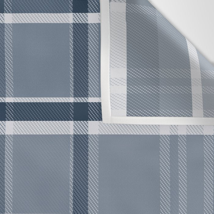 Blue Plaid Pattern, Geometric Art Wall Tapestry Gallery Image 3