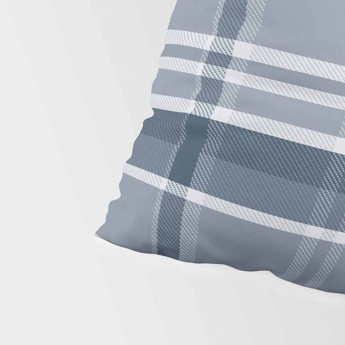 Blue Plaid Pattern, Geometric Art Pillow Sham Gallery Image 4