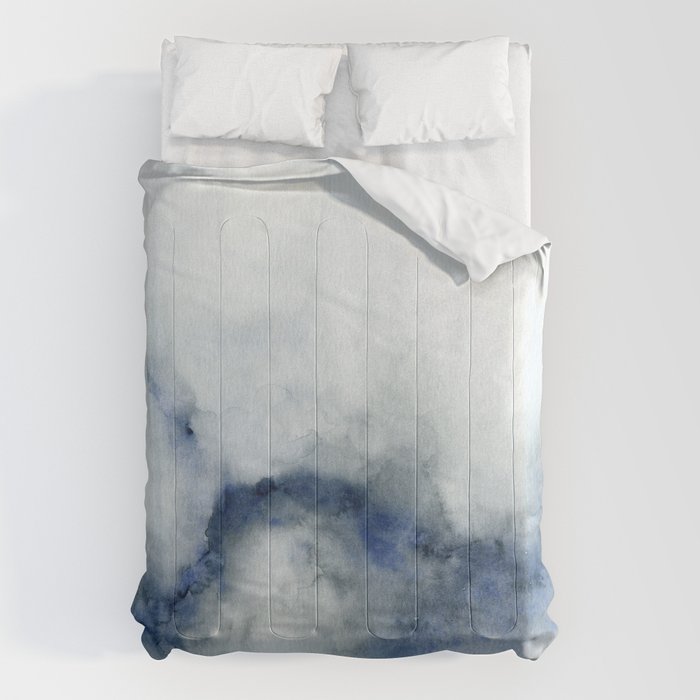 Indigo Abstract Painting | No.3 Comforter Gallery Image 1