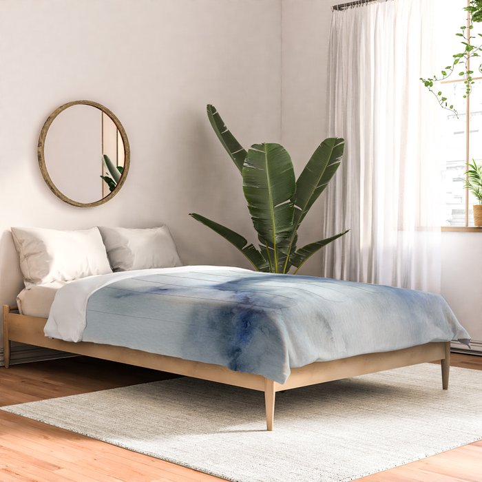 Indigo Abstract Painting | No.3 Comforter Gallery Image 2