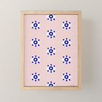 Evil Eye Dots - Navy & Blush Palette Mini Art Print Gallery Image 1