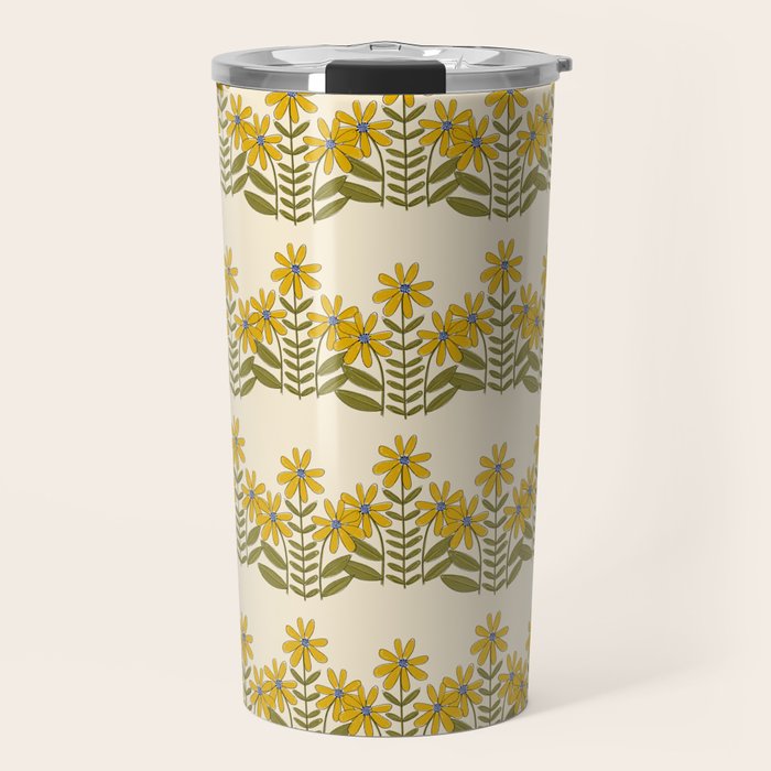 Sunflower - Block Print Travel Mug Gallery Image 1