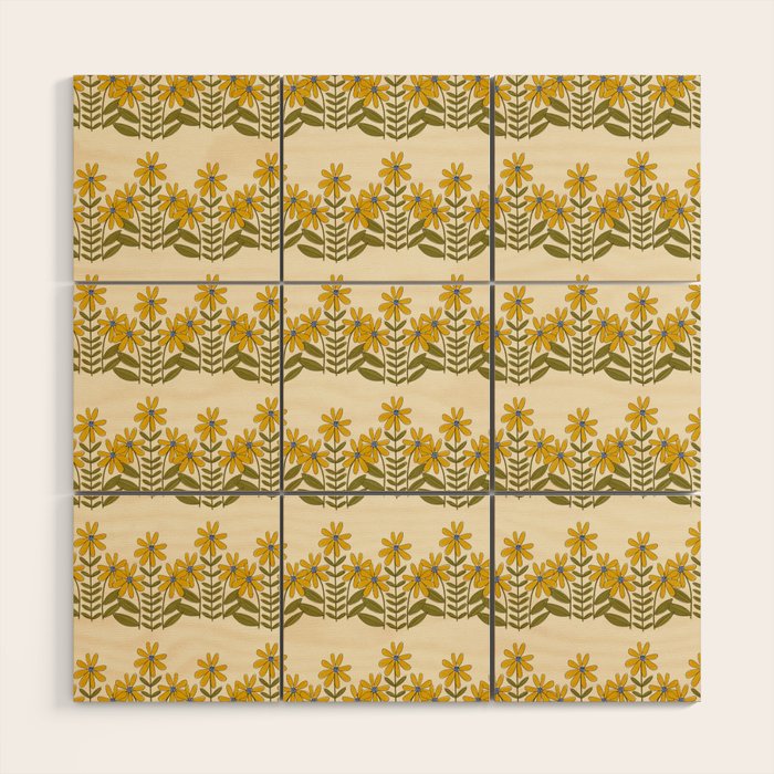 Sunflower - Block Print Wood Wall Art Gallery Image 1