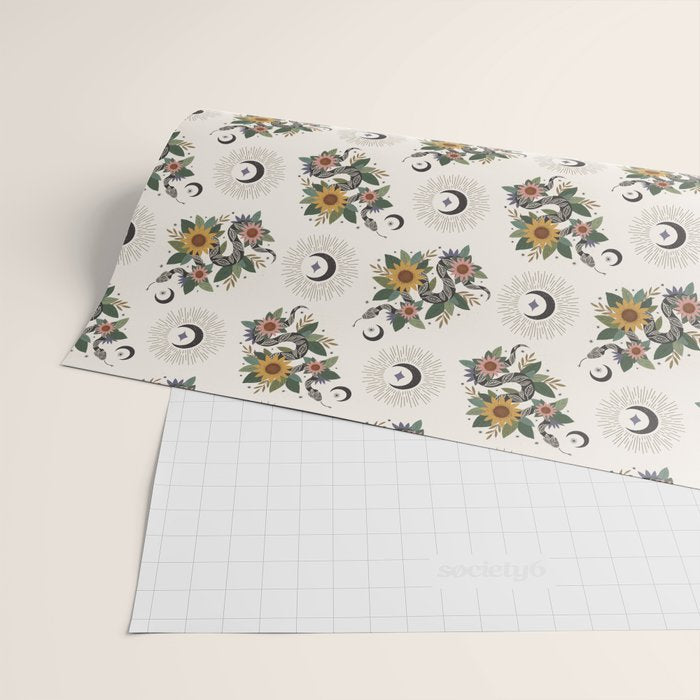 Year of the Snake 2025 - Cream Wrapping Paper Gallery Image 2