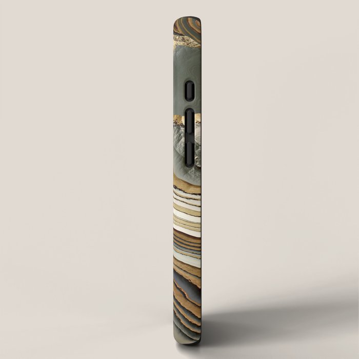 White Gold Agate Abstract iPhone Case Gallery Image 2