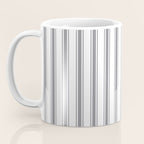 Gray blue ticking stripes Coffee Mug Gallery Image 3