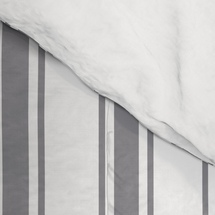 Gray blue ticking stripes Comforter Gallery Image 4