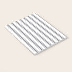 Gray blue ticking stripes Notebook Gallery Image 3