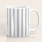 Gray blue ticking stripes Coffee Mug Gallery Image 1