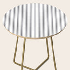 Gray blue ticking stripes Side Table Gallery Image 2