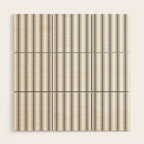 Gray blue ticking stripes Wood Wall Art Gallery Image 1
