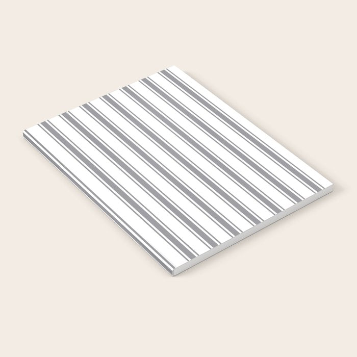 Gray blue ticking stripes Notebook Gallery Image 1