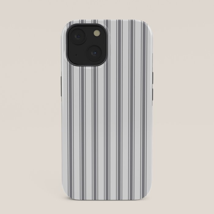 Gray blue ticking stripes iPhone Case Gallery Image 33