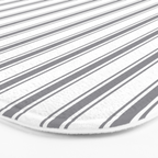Gray blue ticking stripes Bath Mat Gallery Image 3
