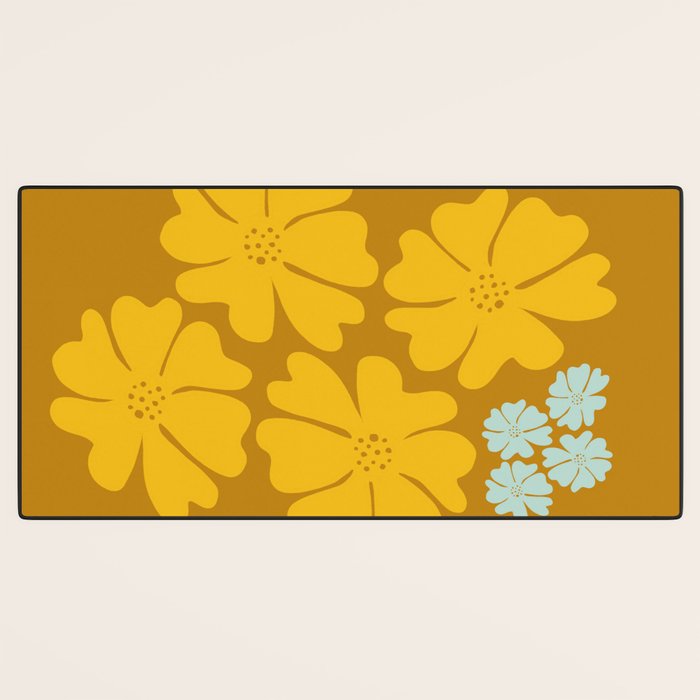 Golden Bloom Desk Mat Gallery Image 3