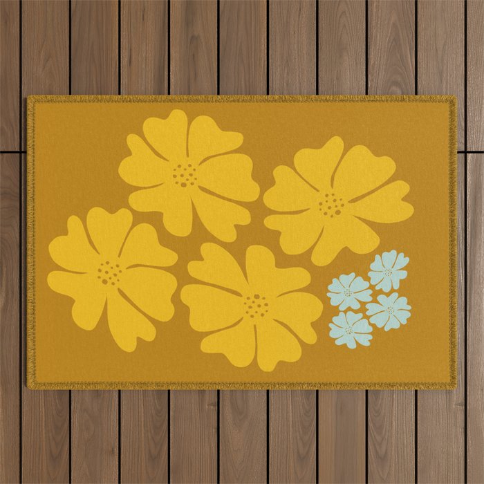 Golden Bloom Outdoor Rug Gallery Image 1