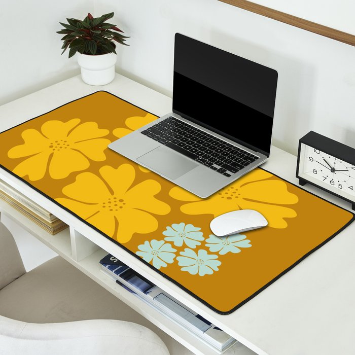 Golden Bloom Desk Mat Gallery Image 2