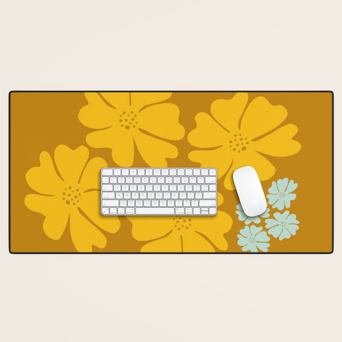 Golden Bloom Desk Mat Gallery Image 1