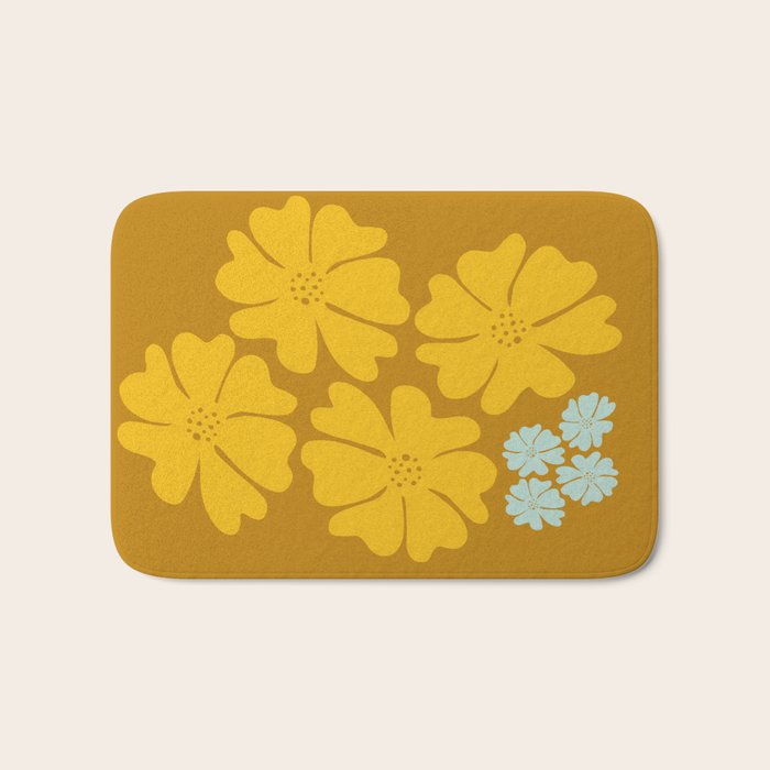 Golden Bloom Bath Mat Gallery Image 1