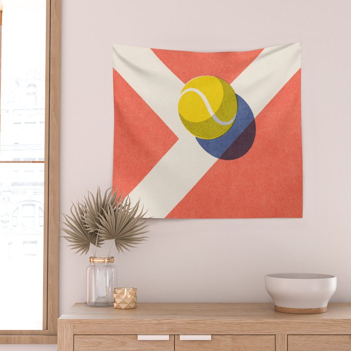 BALLS / Tennis - clay court II Wall Tapestry Gallery Image 2