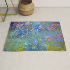 Agapanthus Claude Monet Floral Art Rug Gallery Image 1