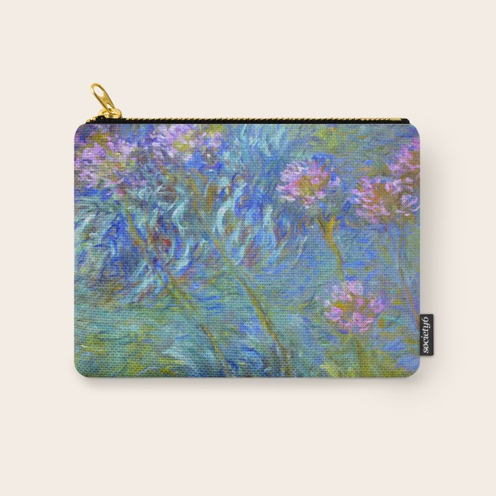 Agapanthus Claude Monet Floral Art Carry All Pouch Gallery Image 1