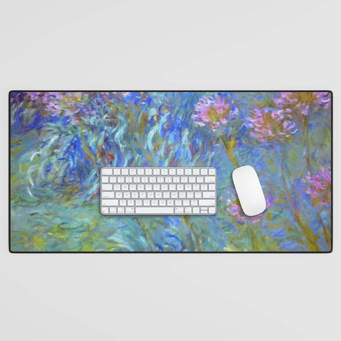 Agapanthus Claude Monet Floral Art Desk Mat Gallery Image 1