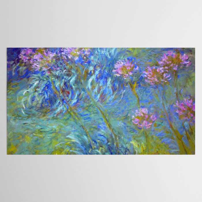 Agapanthus Claude Monet Floral Art Tablecloth Gallery Image 2