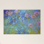 Agapanthus Claude Monet Floral Art Welcome Mat Gallery Image 1