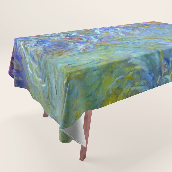 Agapanthus Claude Monet Floral Art Tablecloth Gallery Image 1