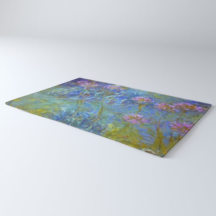 Agapanthus Claude Monet Floral Art Rug Gallery Image 3
