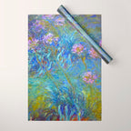 Agapanthus Claude Monet Floral Art Wrapping Paper Gallery Image 1