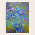 Agapanthus Claude Monet Floral Art Poster Gallery Image 4
