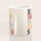 Sun Surf Sea Salt Sand Typography - Retro Rainbow Coffee Mug Gallery Image 4