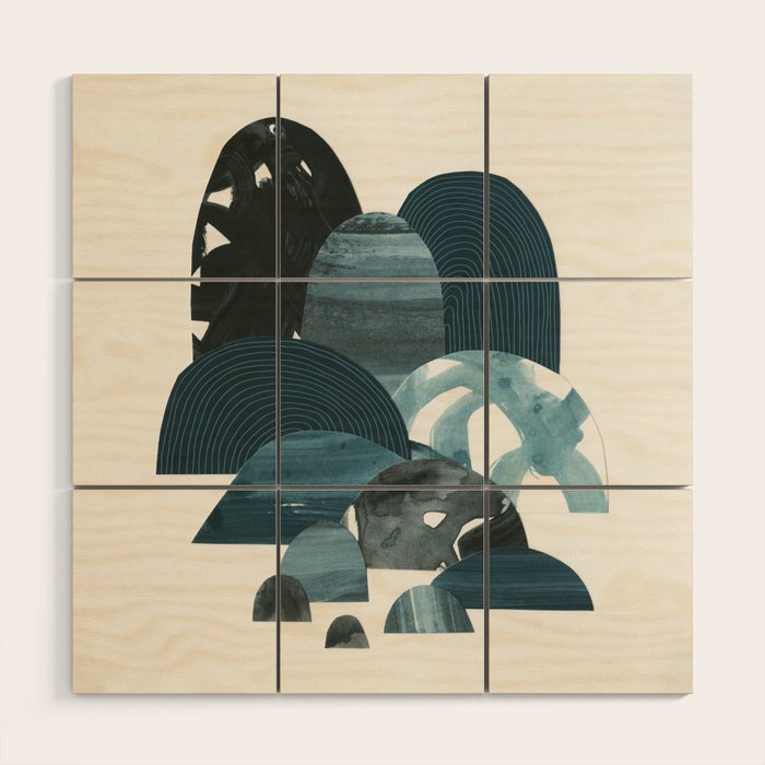 Floating Icebergs Wood Wall Art Gallery Image 1