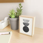 Woodblock black and white Mid century modern Mini Art Print Gallery Image 2