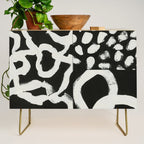 Black & White Abstract Collage #1 Credenza Gallery Image 1