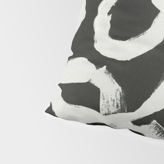 Black & White Abstract Collage #1 Pillow Sham Gallery Image 4