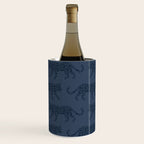 Leopard Parade - Dark Navy on Denim Blue Wine Chiller Gallery Image 1