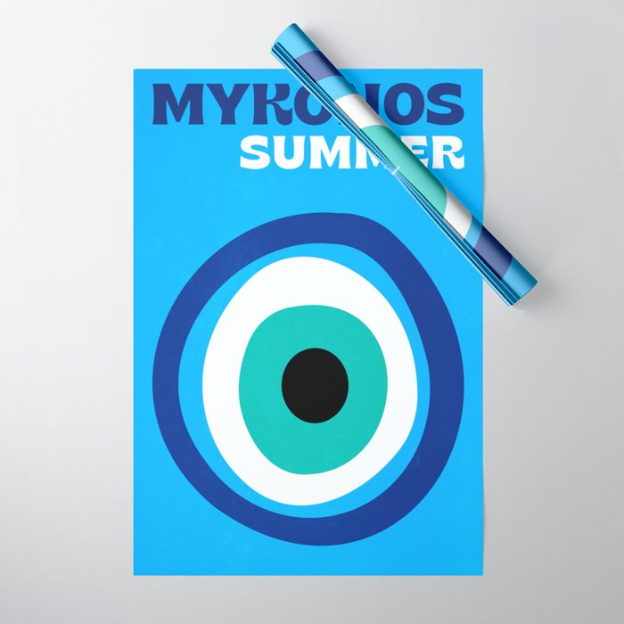 Mykonos: Vintage Travel Colour Series 03 Wrapping Paper Gallery Image 1